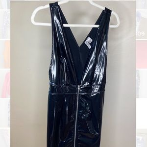 Black Latex Deep V Cut Sexy Dress H&M SZ: 4